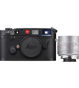 Leica M6 35mm Film Rangefinder Camera Black with 50mm f/1.4 Summilux-M Lens Silver Edition