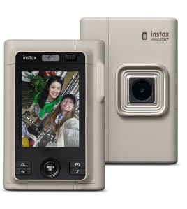 Fujifilm Instax Mini LiPlay+ Hybrid Instant Camera Sand Beige with Smartphone Printing &amp; Audio Recording