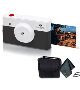Minolta InstaPix Instant Print Digital Camera – Charcoal Portable Digital Camera with Instant Photo Printing