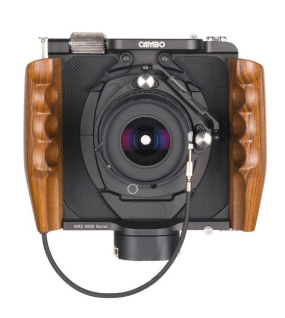 Cambo WRS-5000 Camera Body with Wooden Hand Grip & Double Rear Shift 20/20–20/20mm – Rosewood Professional Technical Camera System