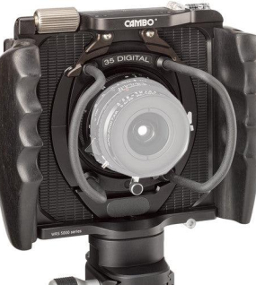 Cambo WRS-5005 Camera Body with Wooden Hand Grip & Double Rear Shift 20/20–20/20mm – Ebony Professional Technical Camera System