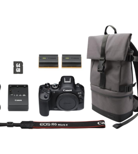 Canon EOS R6 Mark II Full-Frame Mirrorless Camera Bundle with Essentials Kit – 24.2MP, 4K 60p Video, Dual Pixel CMOS AF II