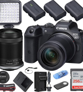 Canon EOS R7 Mirrorless Camera with RF-S 18-150mm f/3.5-6.3 IS STM Lens and Essentials Kit Bundle