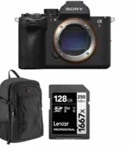 Sony Alpha a7R VI Mirrorless Camera Bundle with 128GB Memory Card, Extra Battery &amp; Camera Backpack