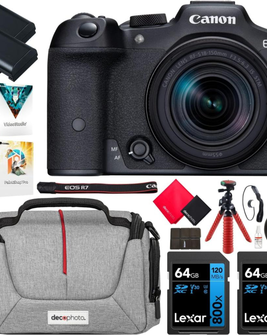 Canon EOS R7 Mirrorless Camera Bundle with Included Value – 32.5MP APS-C Hybrid Camera Kit Canon EOS R7 Mirrorless Camera Bundle with Included Value – 32.5MP APS-C Hybrid Camera Kit