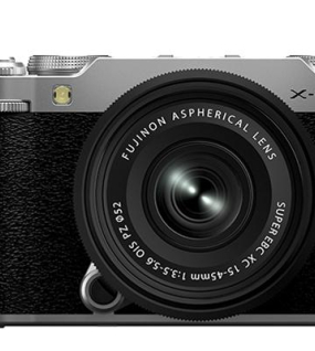 Fujifilm X-M5 Mirrorless Camera, Silver – Compact APS-C Hybrid Creator Camera