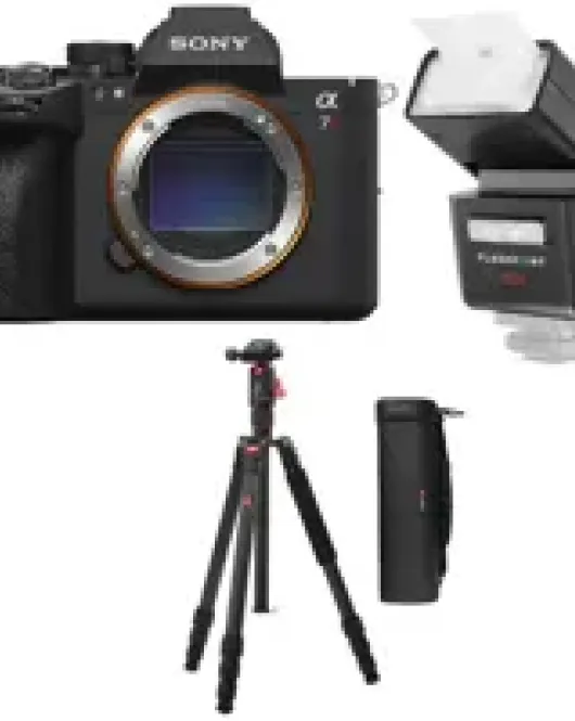Sony Alpha a7R VI Mirrorless Camera Bundle with Travel Tripod & Mini iFlash – 66.8MP Full-Frame Professional Camera