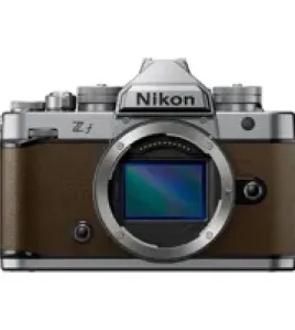 Nikon Z f Mirrorless Camera Silver/Sepia Brown – Full Frame Retro-Style Hybrid Mirrorless Camera