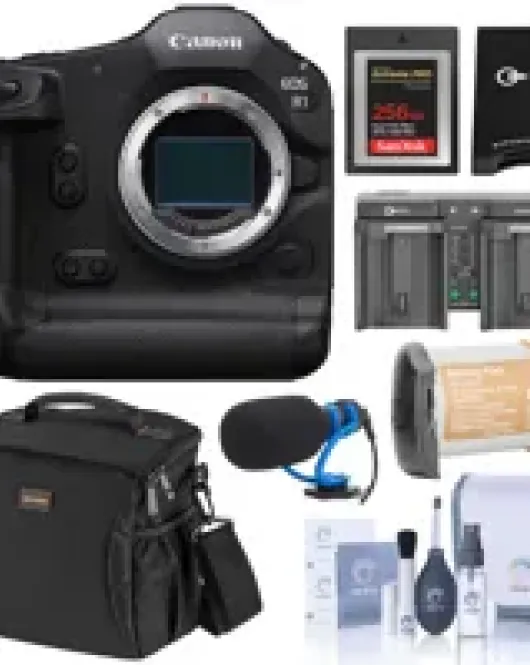 Canon EOS R1 Mirrorless Camera Bundle with Essential Kit – Professional Full-Frame Flagship